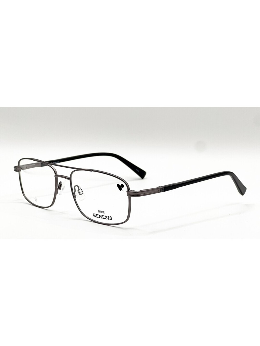 Altair Genesis G4060 Gunmetal Aviator Authentic Eyeglass Frames 56-17-145